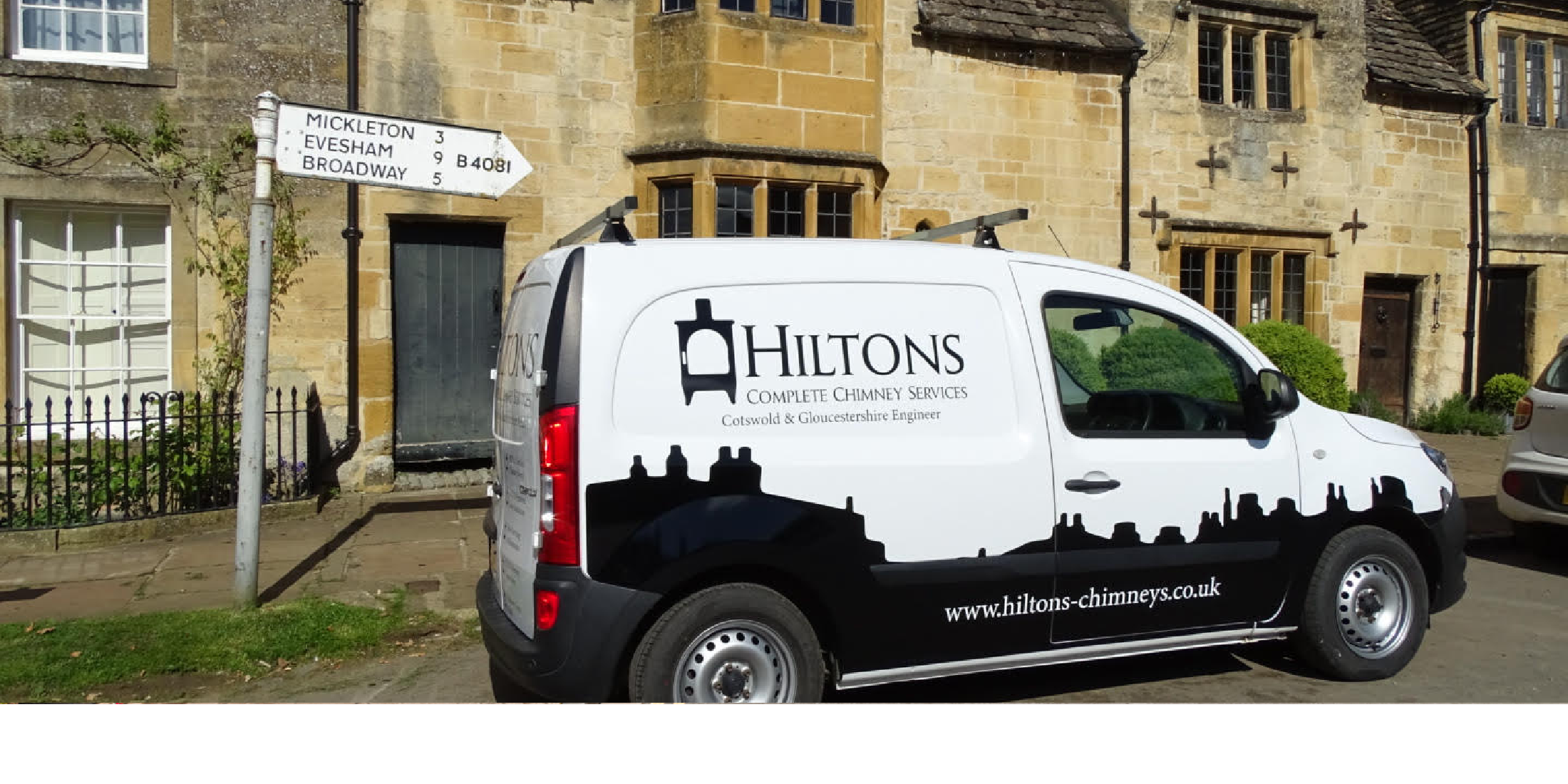 Hiltons Chimneys Van in Chipping Campden Gloucestershire